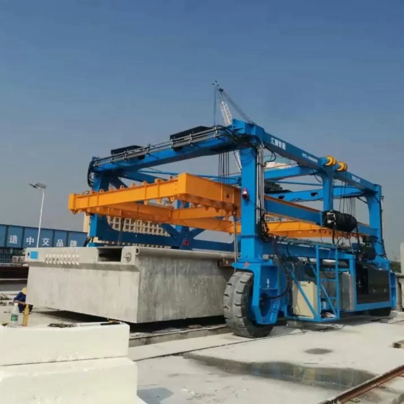 Cầu trục di động chở hàng màu xanh cho các sản phẩm xây dựng bê tông đúc sẵn